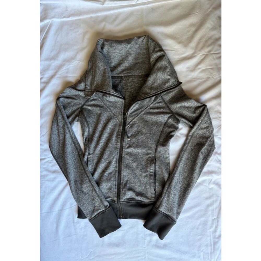 Lululemon In Stride / Stride Full-Zip Jacket – Heathered Medium Gray Space Dye